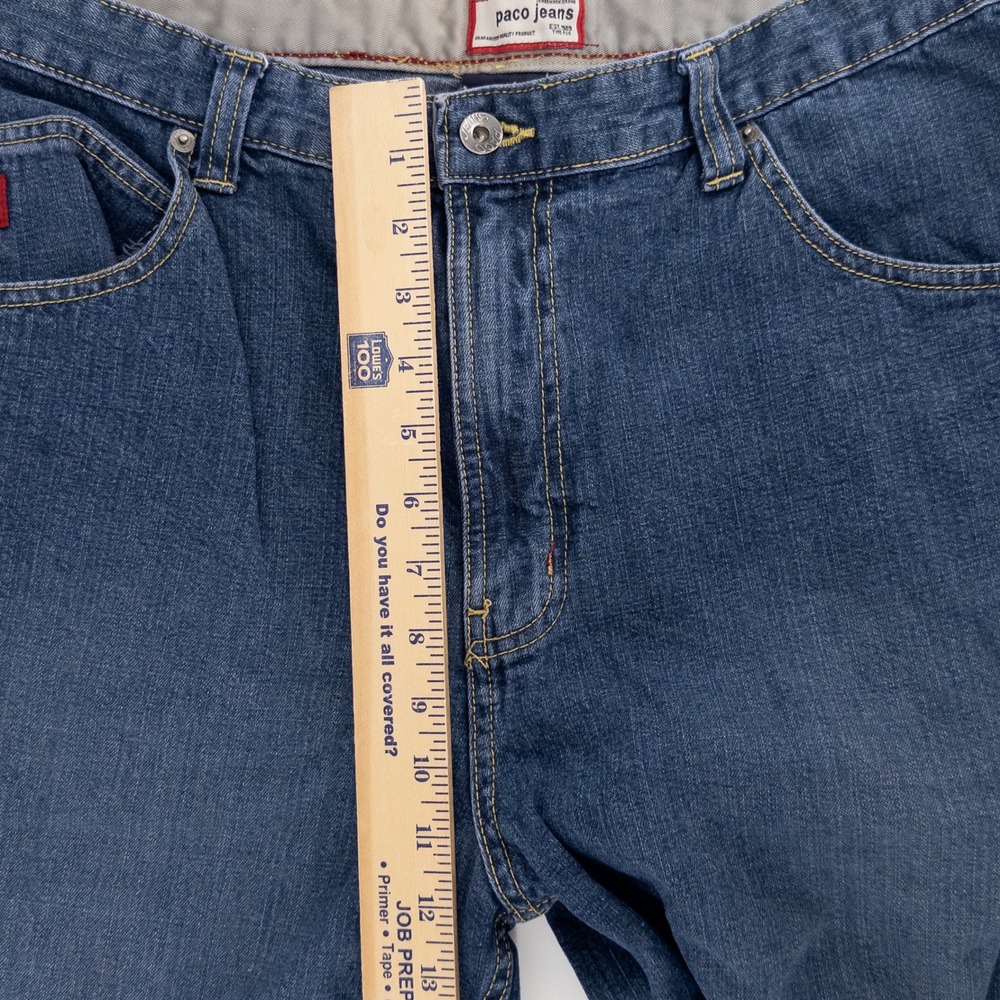 VTG Paco Jeans Mens 34 Denim Shorts Blue Relaxed Fit Y2K Streetwear Baggy Skate - Picture 10 of 12